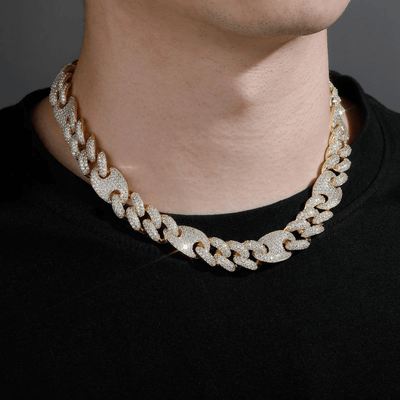 Moissanite 20 MM Special Cuban Link Chain - 925 Silver