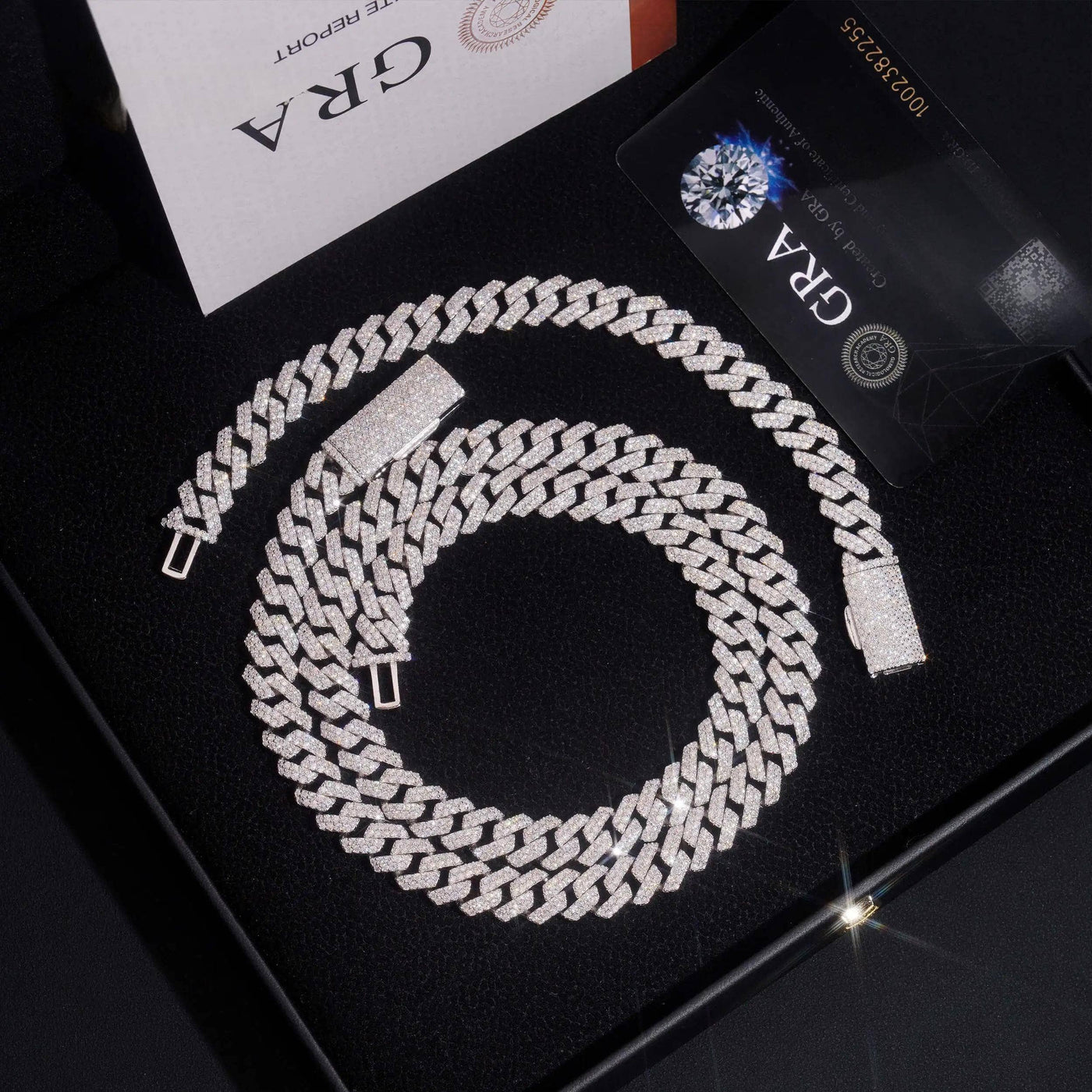 Moissanite 8 MM Straight Edge Cuban Link Bracelet - 925 Silver
