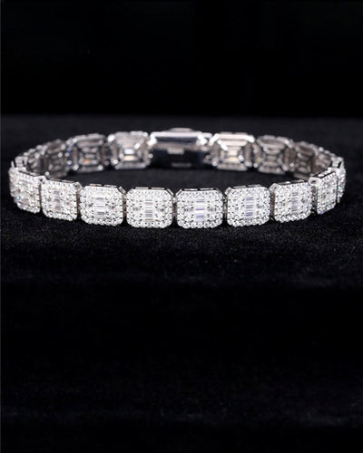 Moissanite Baguette Bracelet - 925 Silver