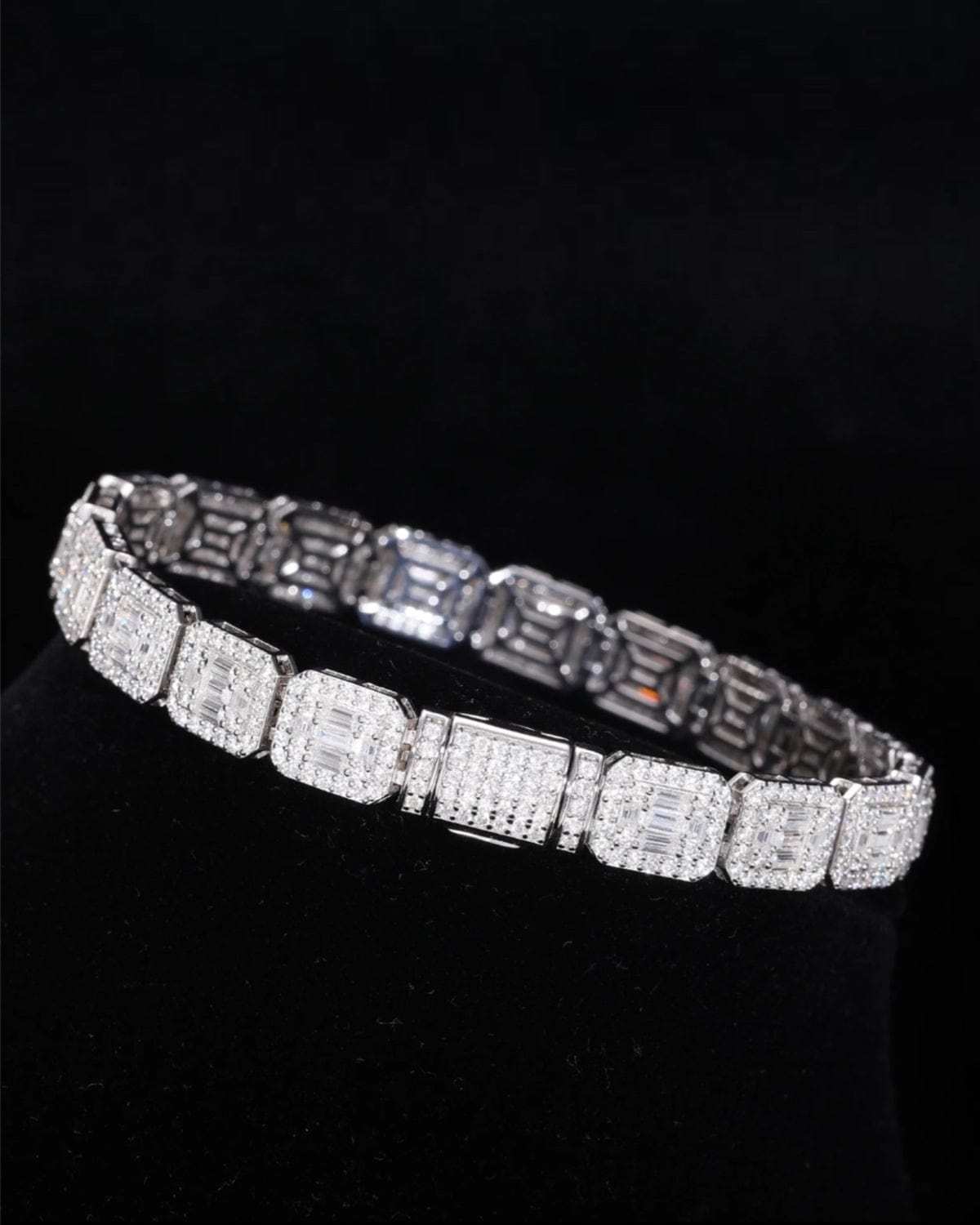 Moissanite Baguette Bracelet - 925 Silver