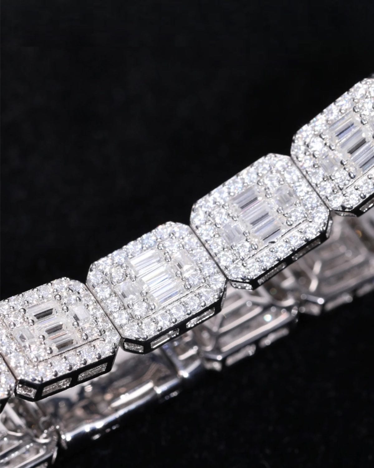 Moissanite Baguette Bracelet - 925 Silver