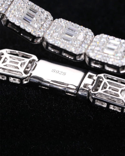 Moissanite Baguette Bracelet - 925 Silver