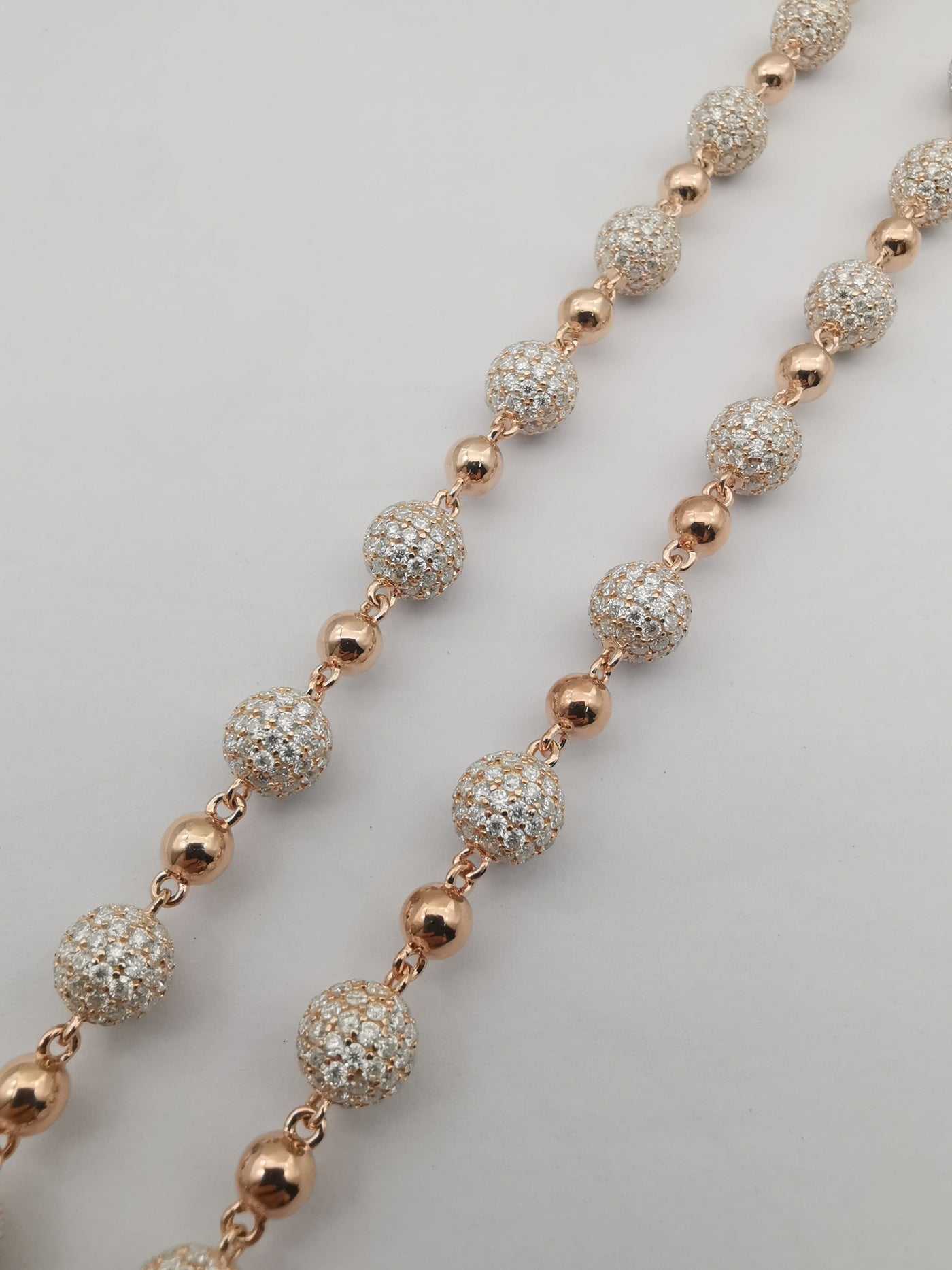 Moissanite Ball Chain - 925 Silver