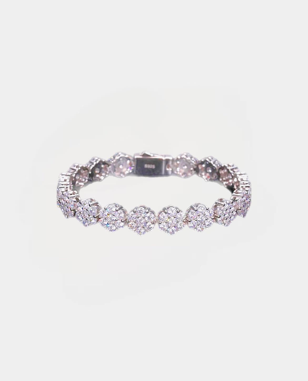 Moissanite Cluster Bracelet - 925 Silver