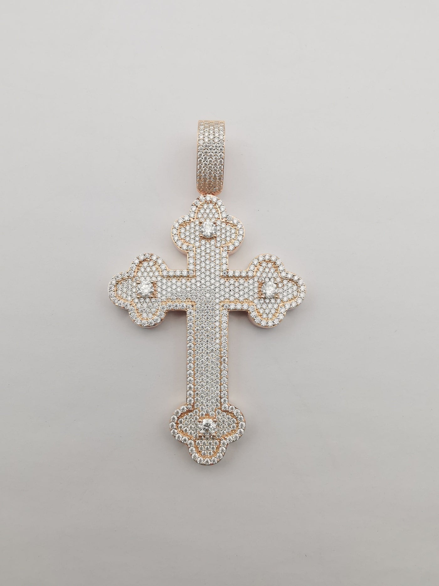 Moissanite Cross Pendant - 925 Silver