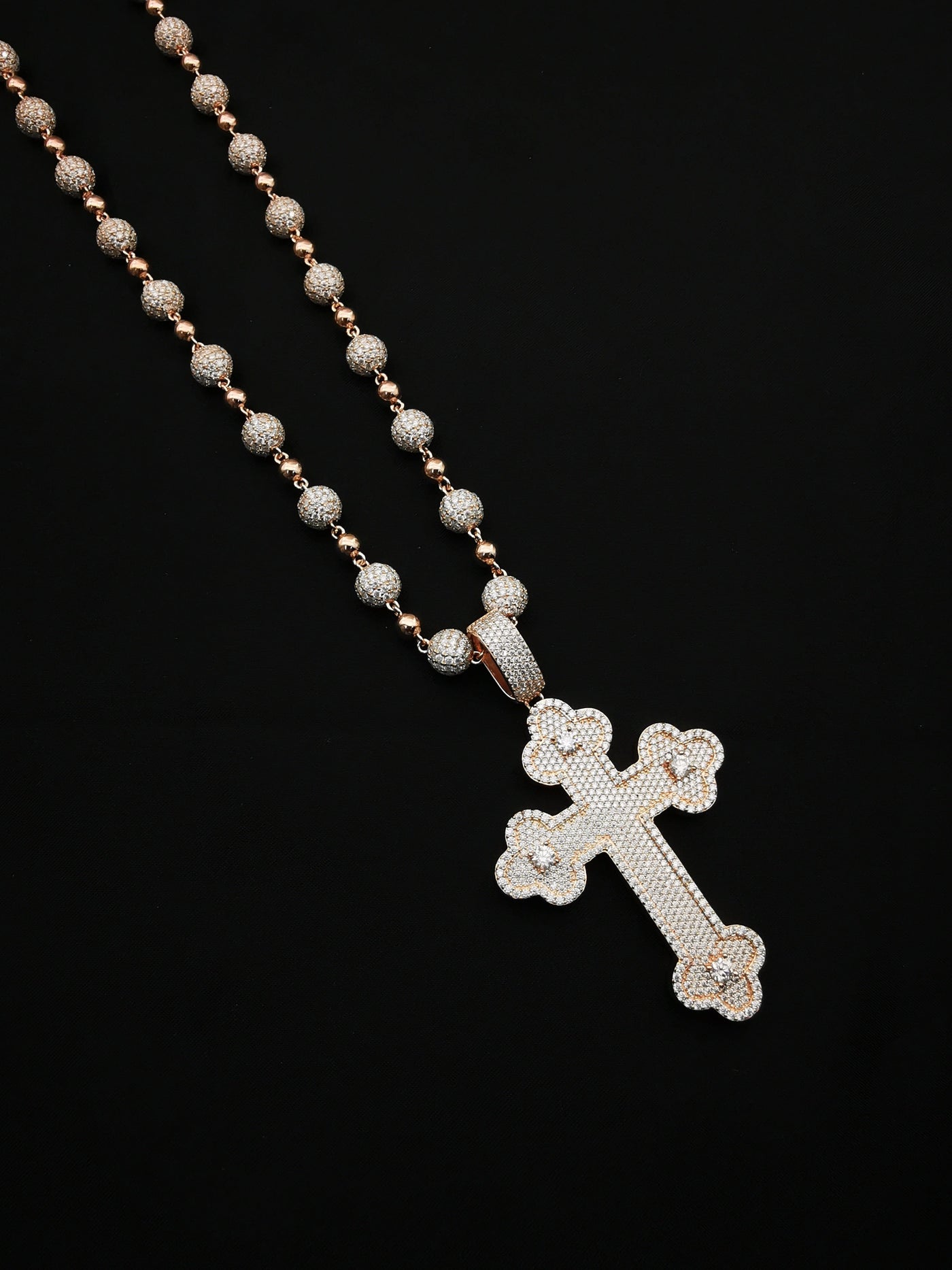 Moissanite Cross Pendant - 925 Silver