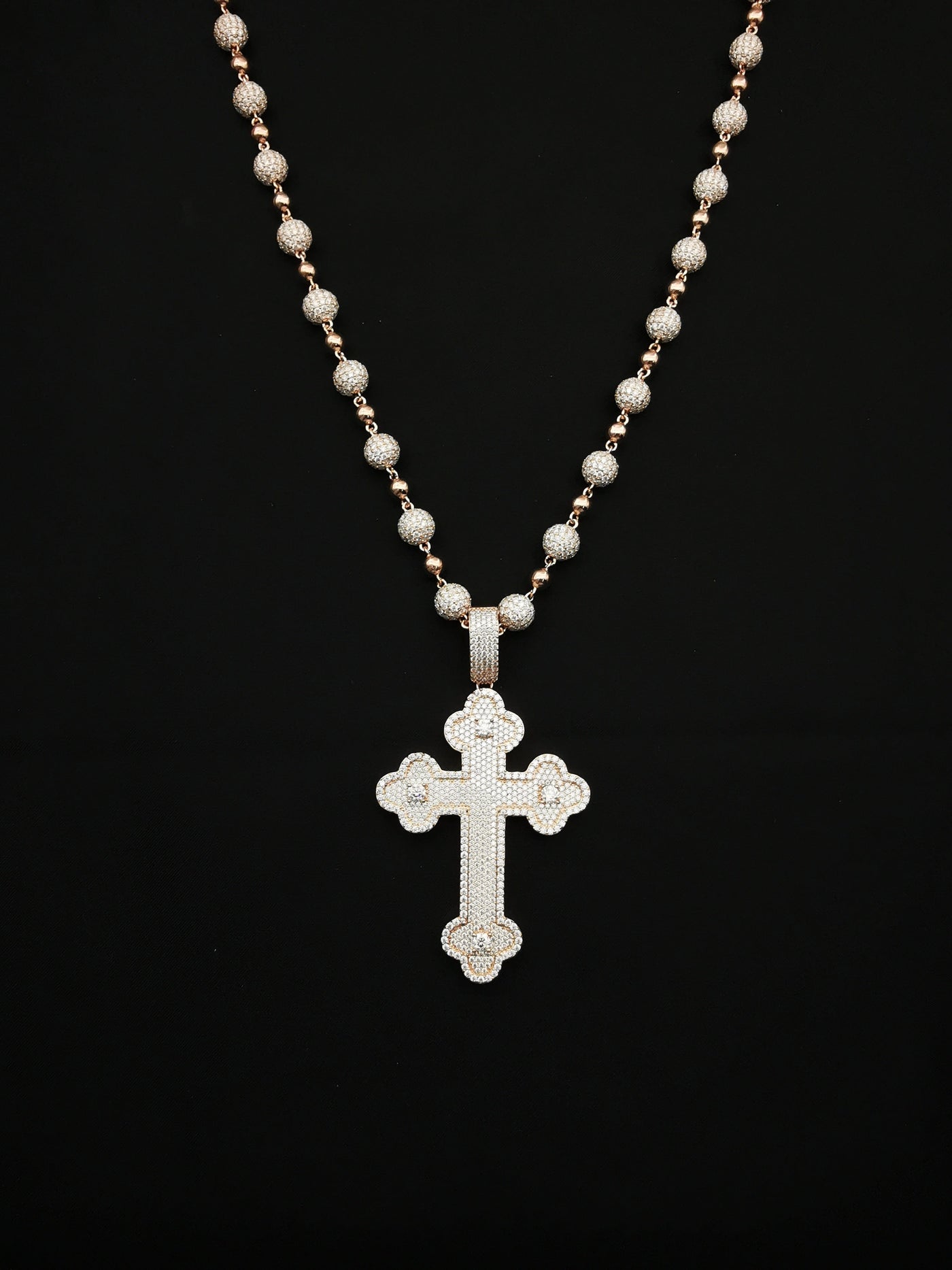 Moissanite Cross Pendant - 925 Silver