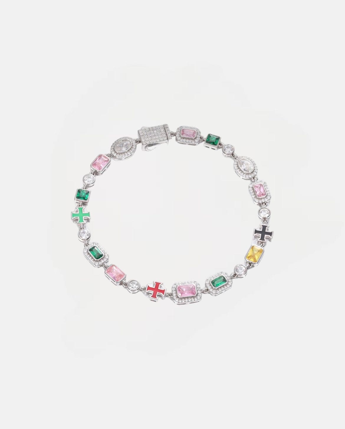 Moissanite Multi Gemstone Bracelet - 925 Silver