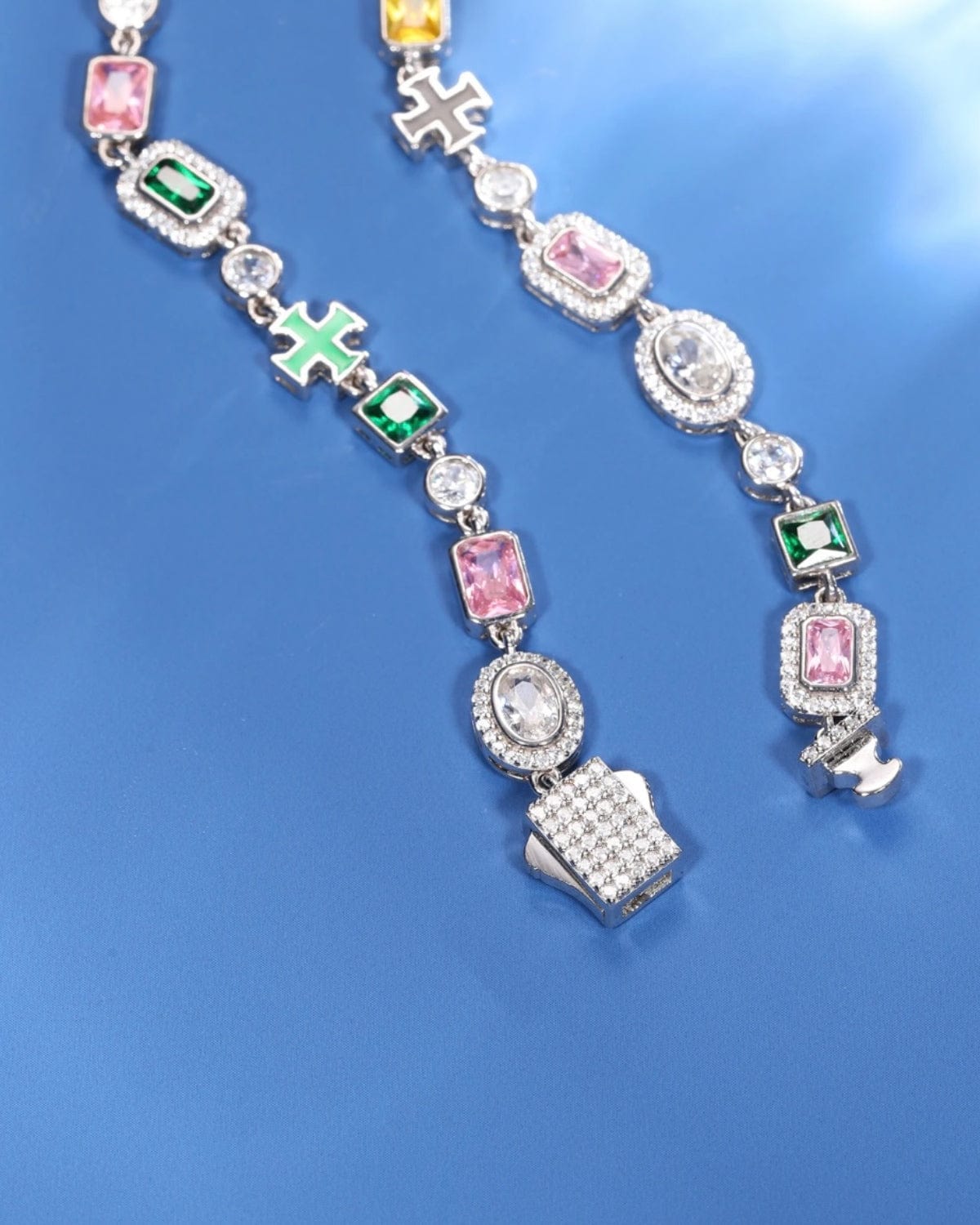 Moissanite Multi Gemstone Bracelet - 925 Silver