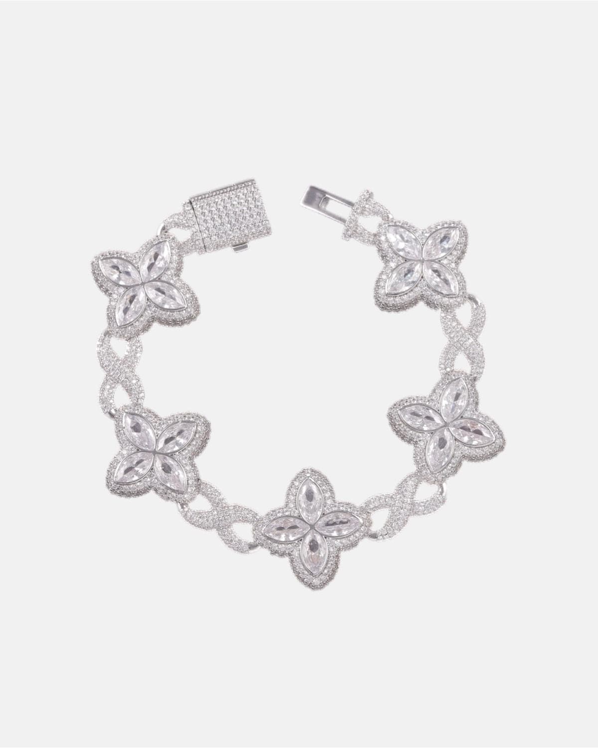 Moissanite Super Clover Bracelet - 925 Silver