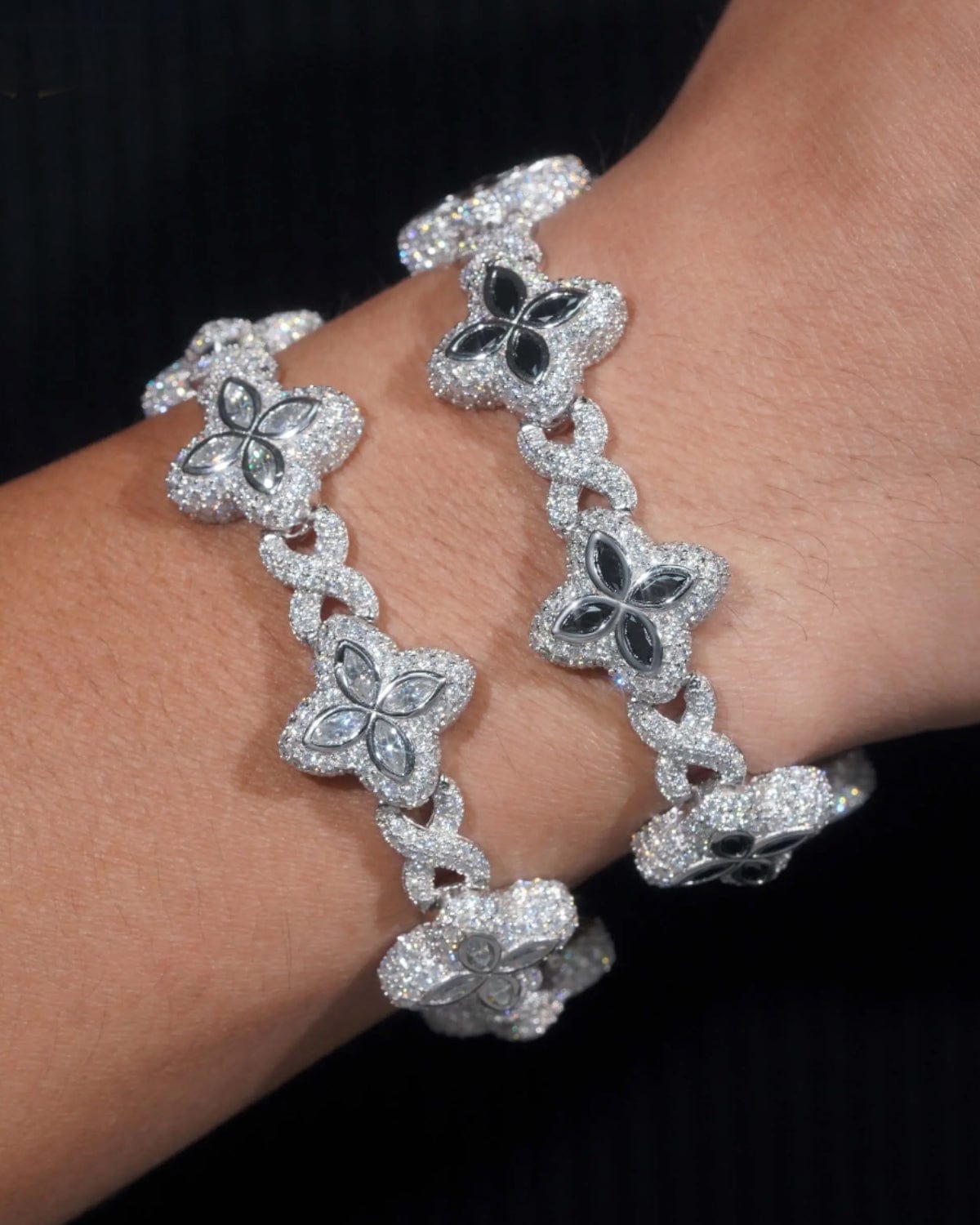 Moissanite Super Clover Bracelet - 925 Silver