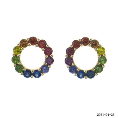 O-Shaped Rainbow Earrings