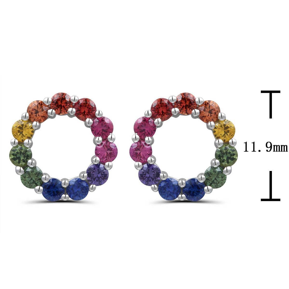 O-Shaped Rainbow Earrings