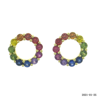 O-Shaped Rainbow Earrings