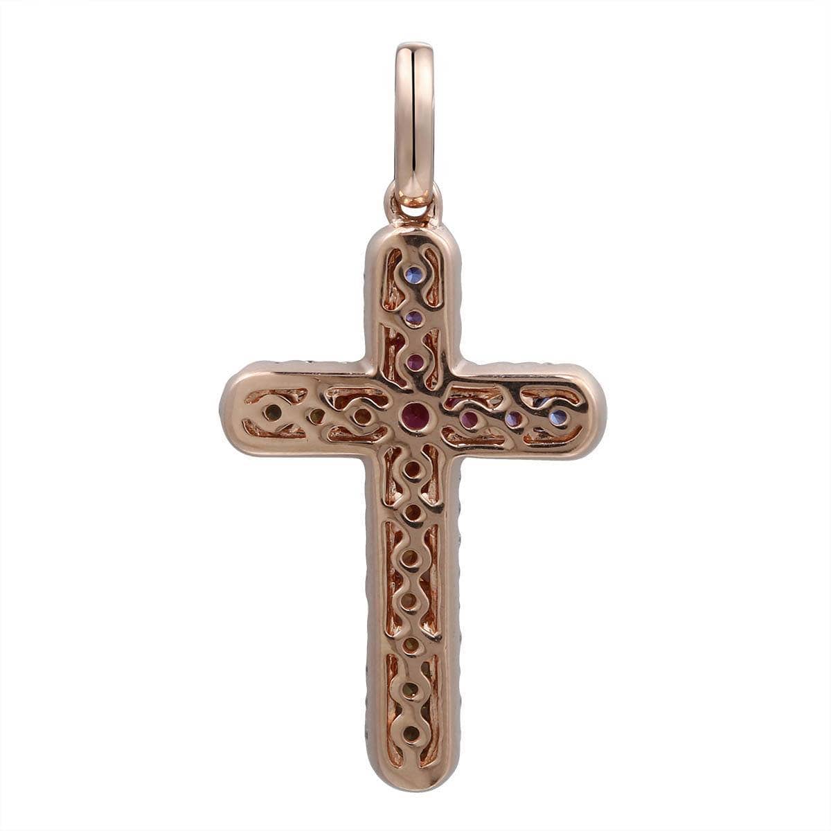 Rainbow Aurora Cross Pendant