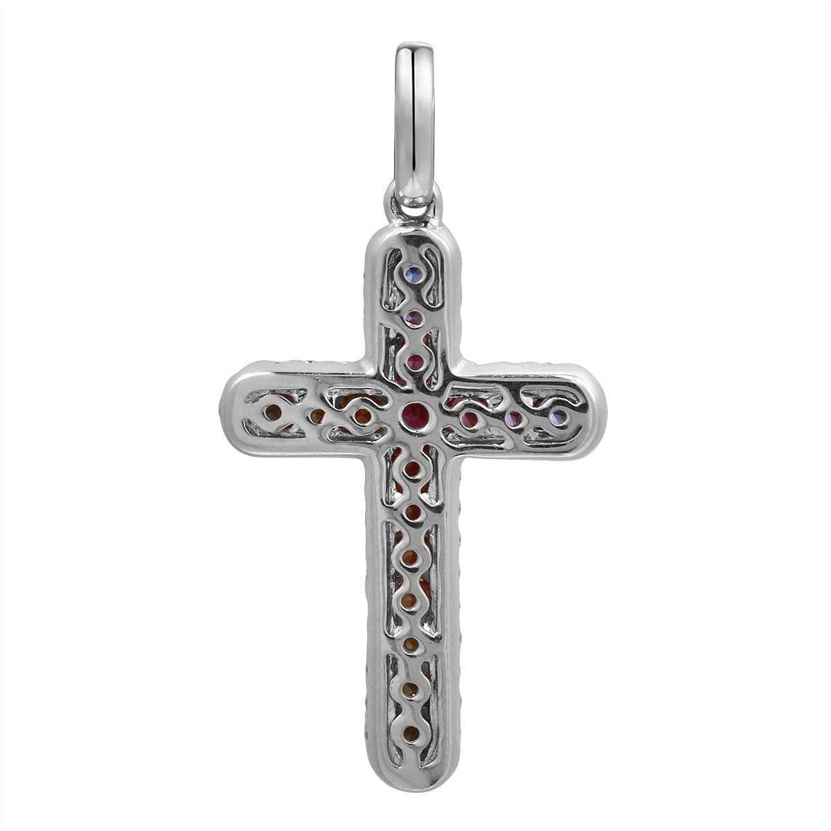 Rainbow Aurora Cross Pendant