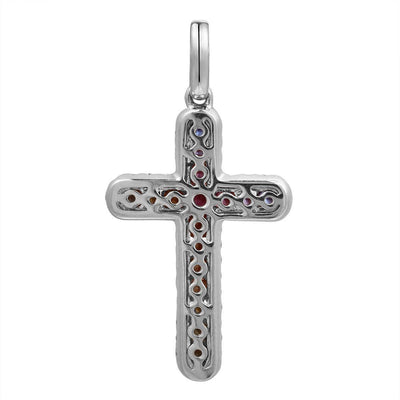 Rainbow Aurora Cross Pendant