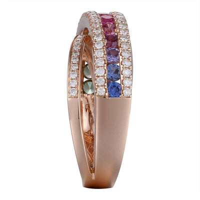 Rainbow Crossover Ring