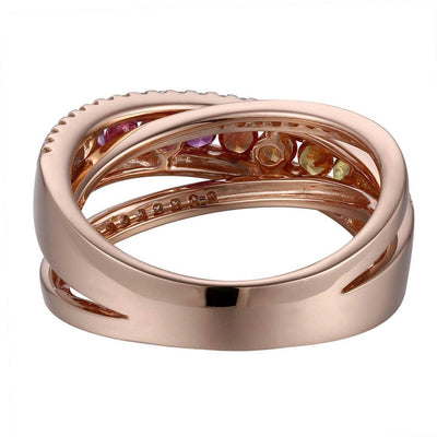 Rainbow Crossover Ring