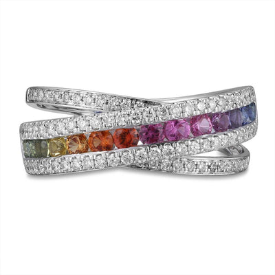 Rainbow Crossover Ring