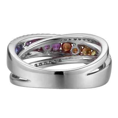 Rainbow Crossover Ring