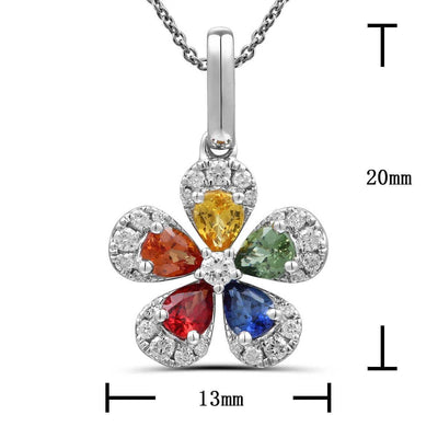 Rainbow Flower Pendant