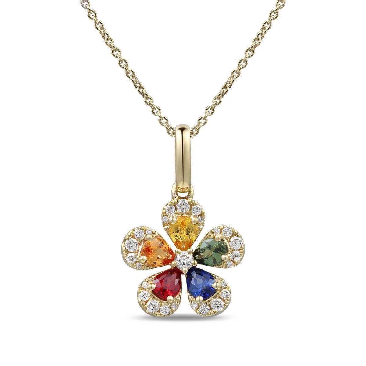 Rainbow Flower Pendant