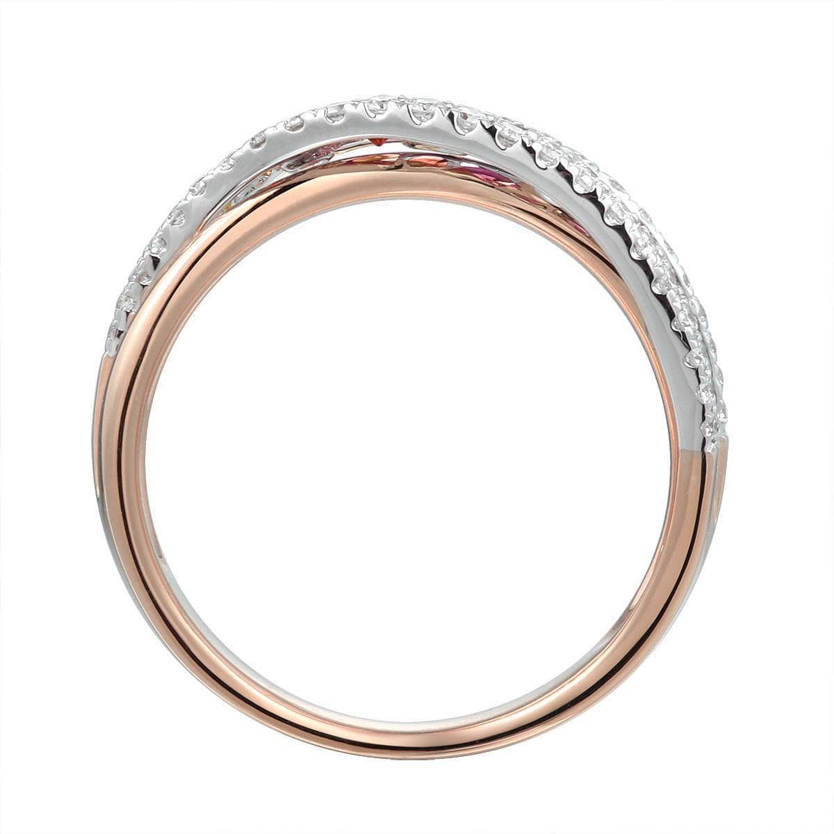 Rainbow Plain Crossover Ring
