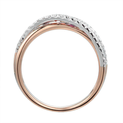 Rainbow Plain Crossover Ring