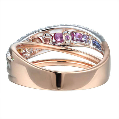Rainbow Plain Crossover Ring