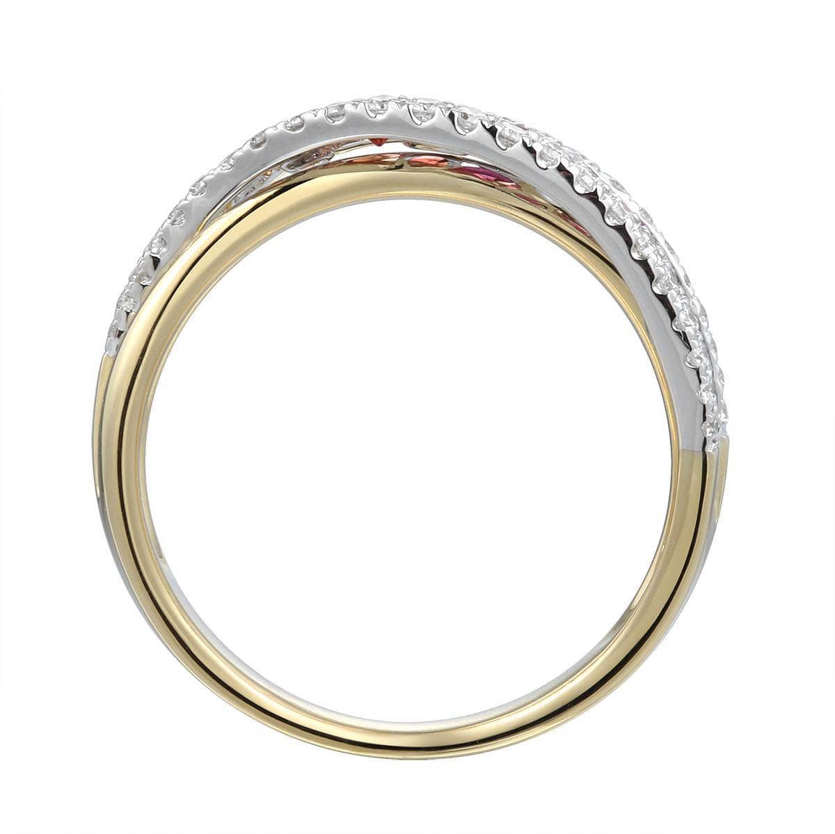 Rainbow Plain Crossover Ring
