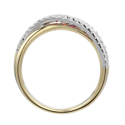 Rainbow Plain Crossover Ring