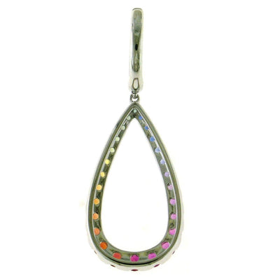 Raindrop Shaped Rainbow Hanging Earrings