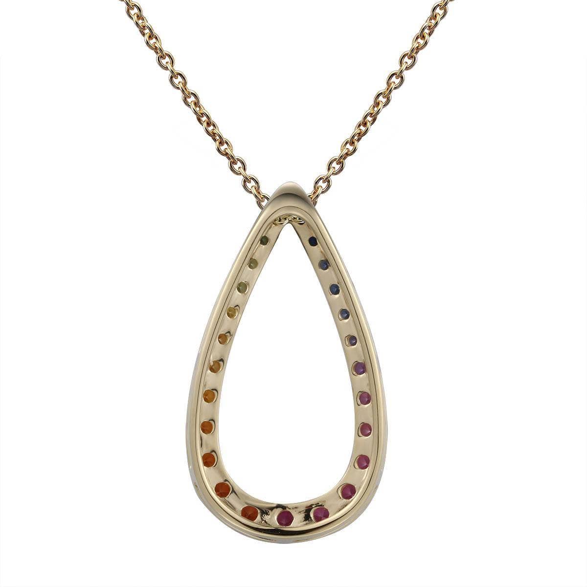 Raindrop Shaped Rainbow Pendant