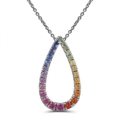 Raindrop Shaped Rainbow Pendant