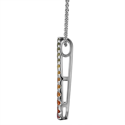 Raindrop Shaped Rainbow Pendant