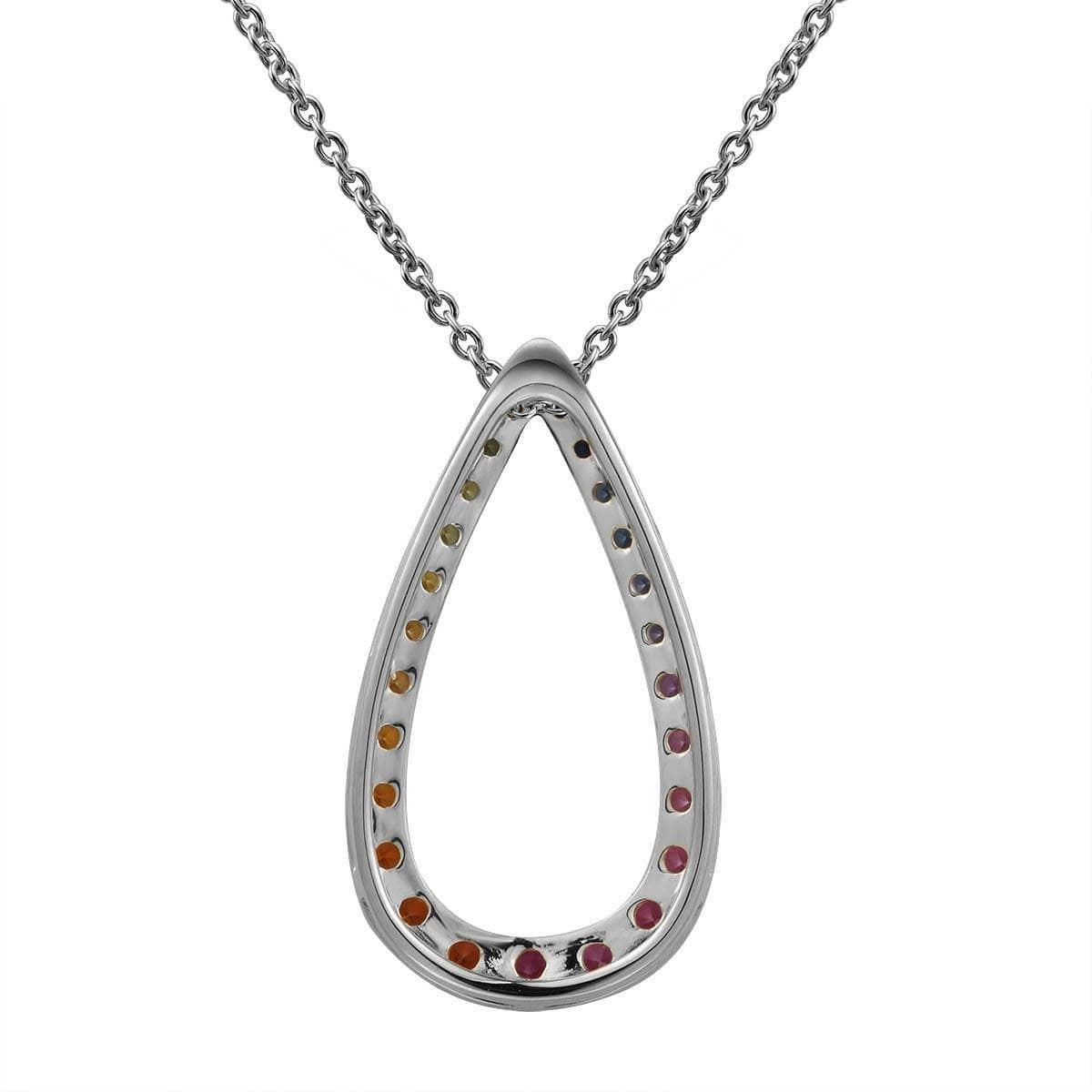 Raindrop Shaped Rainbow Pendant