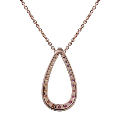 Raindrop Shaped Rainbow Pendant