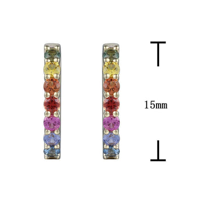 Single Line Rainbow Earrings