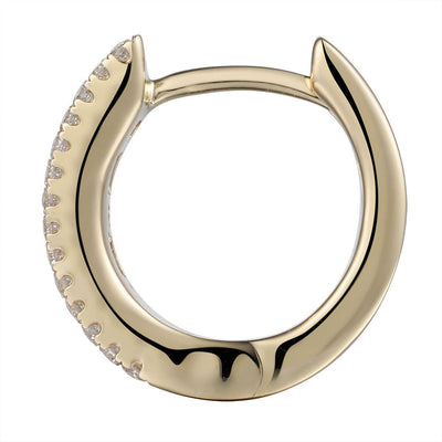 Single Rainbow Earrings With Round Diamonds - Small