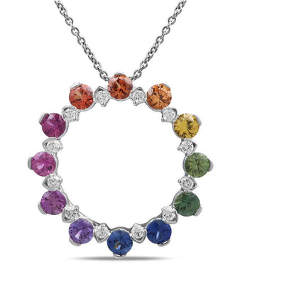 Small Rainbow Orbit Pendant