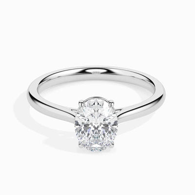 SOLITAIRE OVAL DIAMOND RING LG