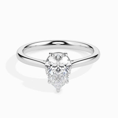 SOLITAIRE PEAR DIAMOND RING LG