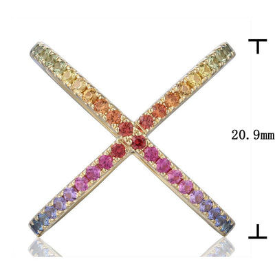 Stellar Cross Rainbow Ring