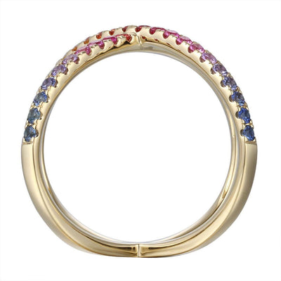 Stellar Cross Rainbow Ring
