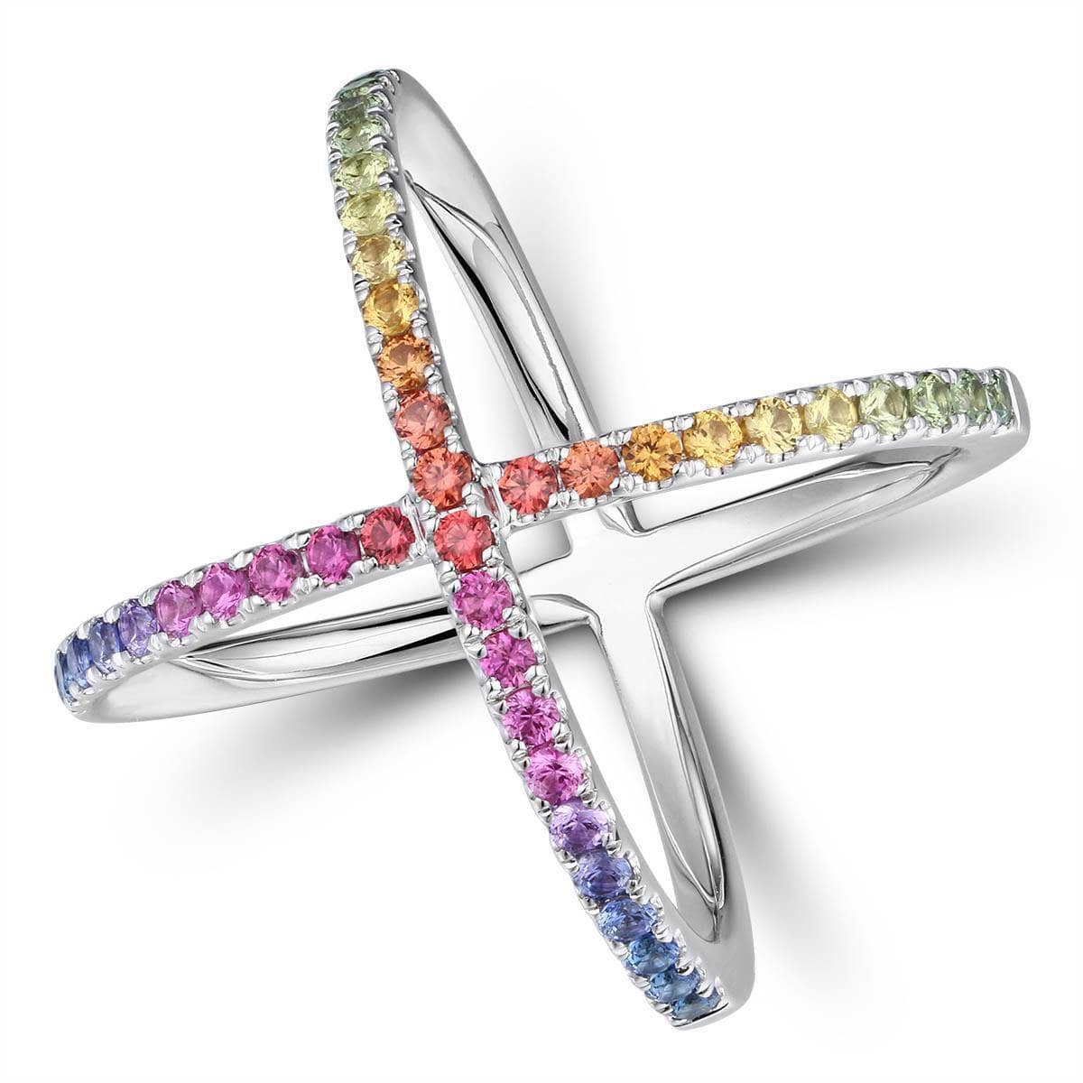 Stellar Cross Rainbow Ring
