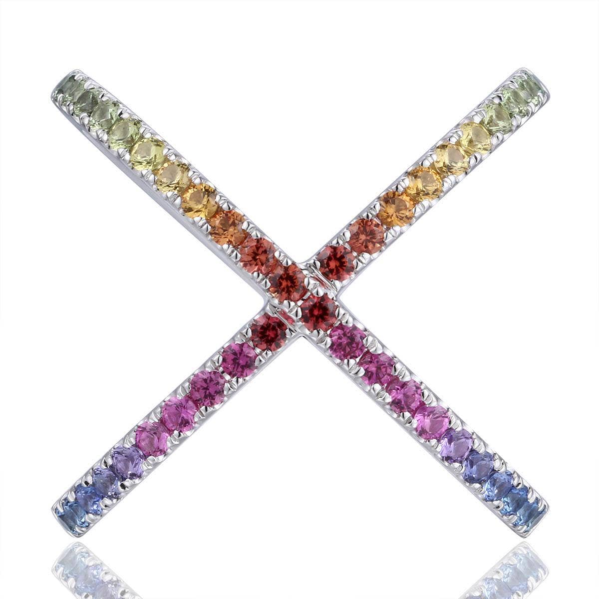 Stellar Cross Rainbow Ring