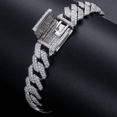 Straight Edge Cuban Link Bracelet
