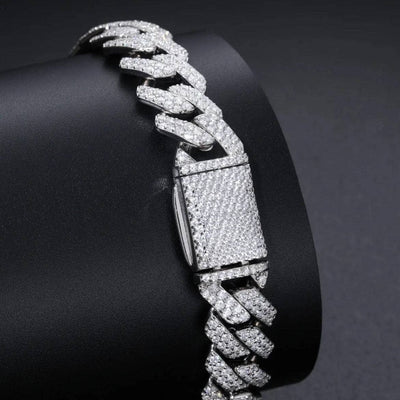 Straight Edge Cuban Link Bracelet