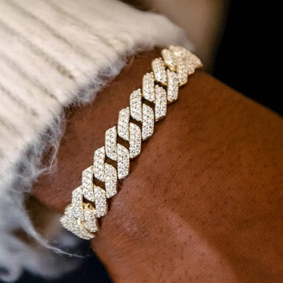 Straight Edge Cuban Link Bracelet